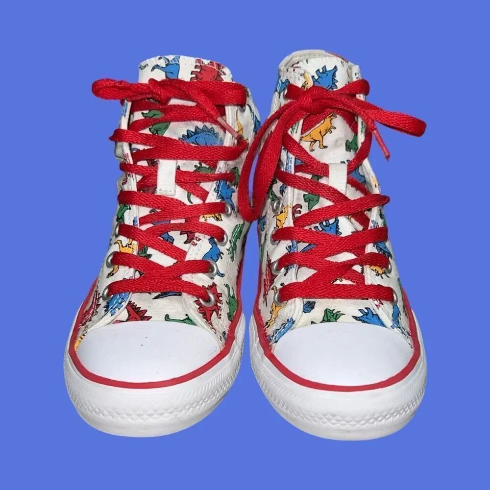 Big Kids Converse Chuck Taylor All Star Dinosaur Canvas Shoes Size 3